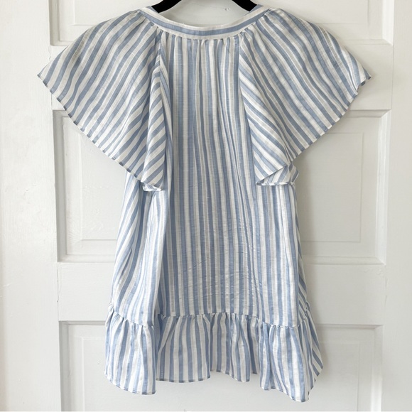 Veronica Beard Zee Striped Short Sleeve Blouse - Picture 3 of 8